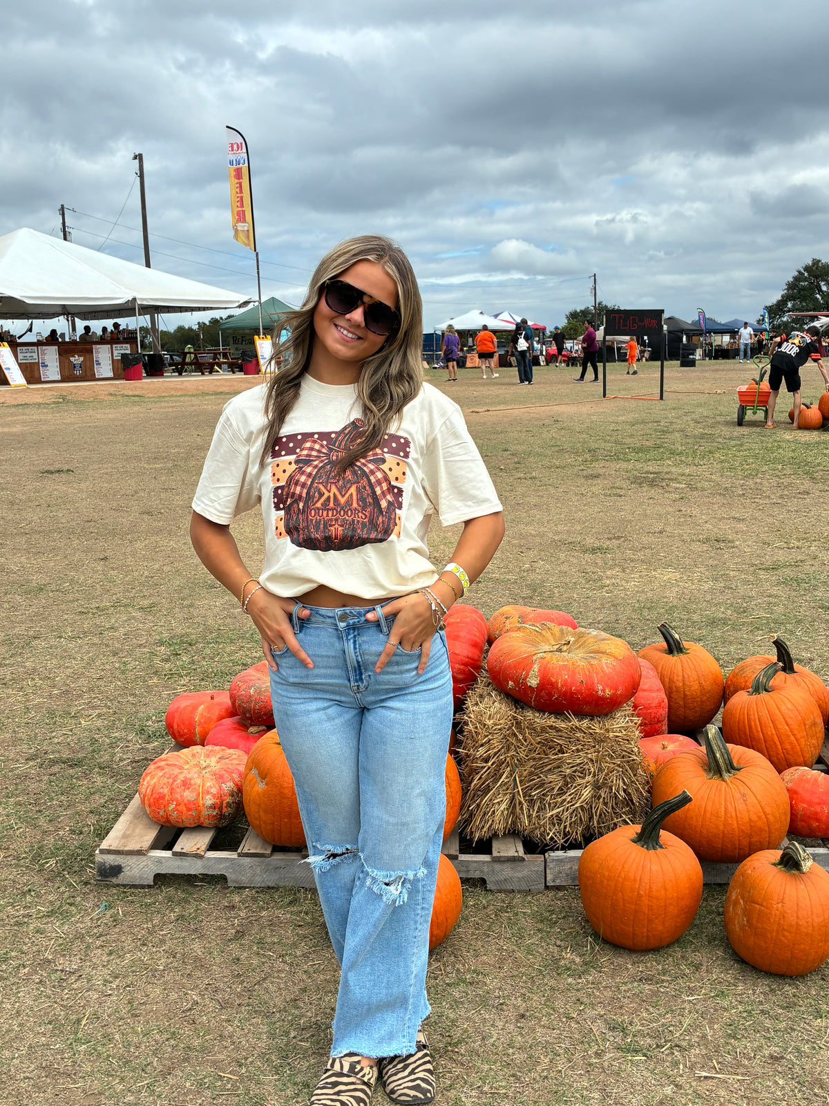 Pumpkin Bow tee