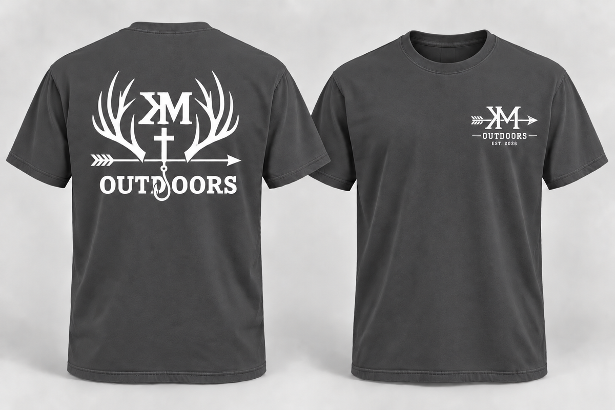 KM Charcoal Faith and Field Tee