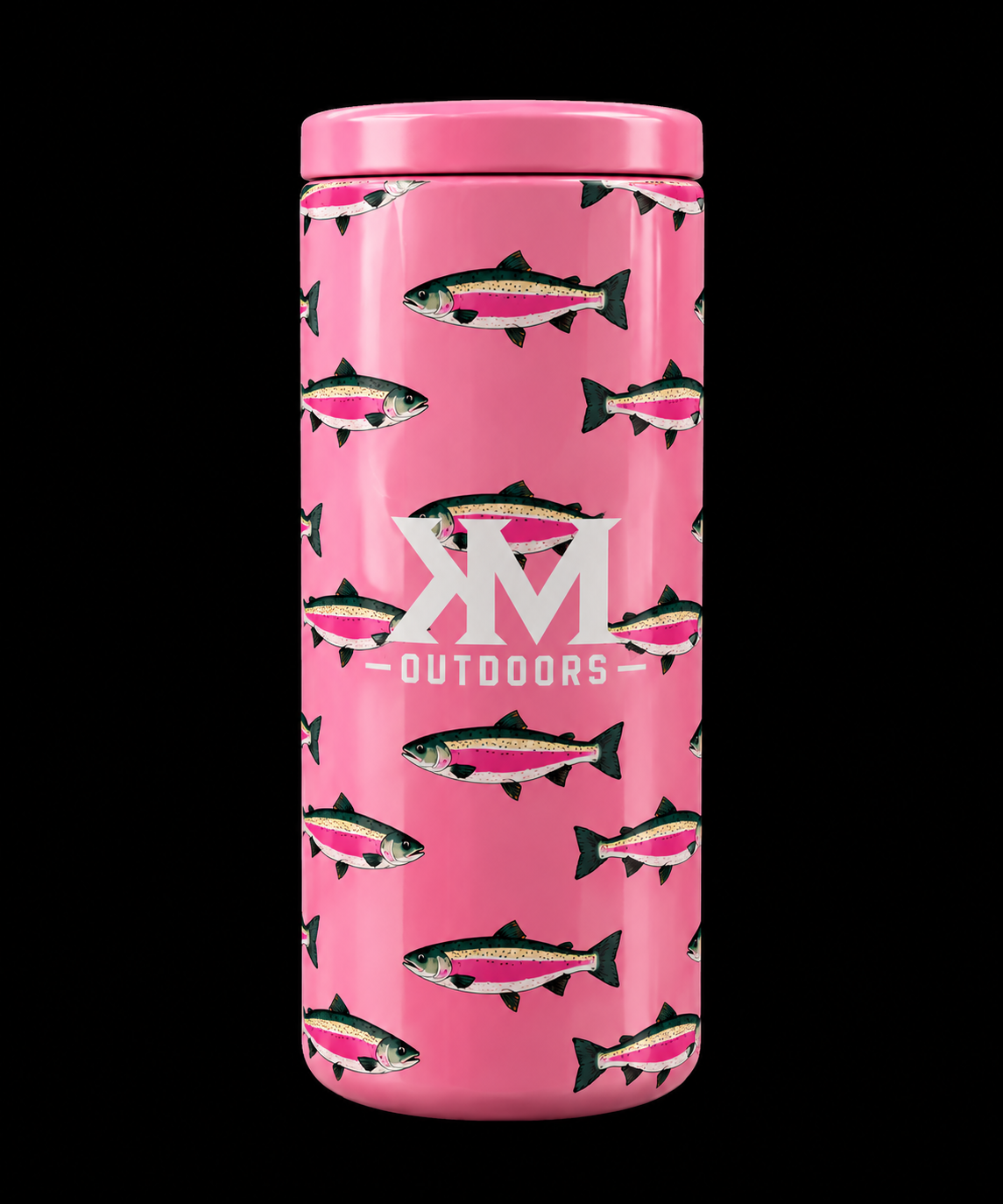 Pink Fish Koozie